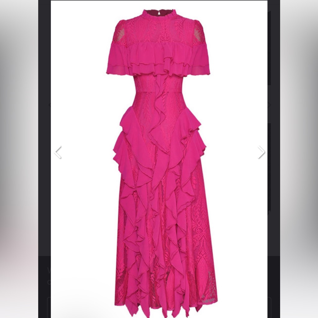 Brand New Lace Couture Midi Dress